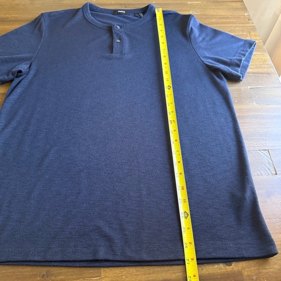 Theory  Navy Blue Henley Shirt - Picture 8 of 8
